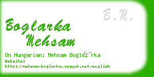 boglarka mehsam business card